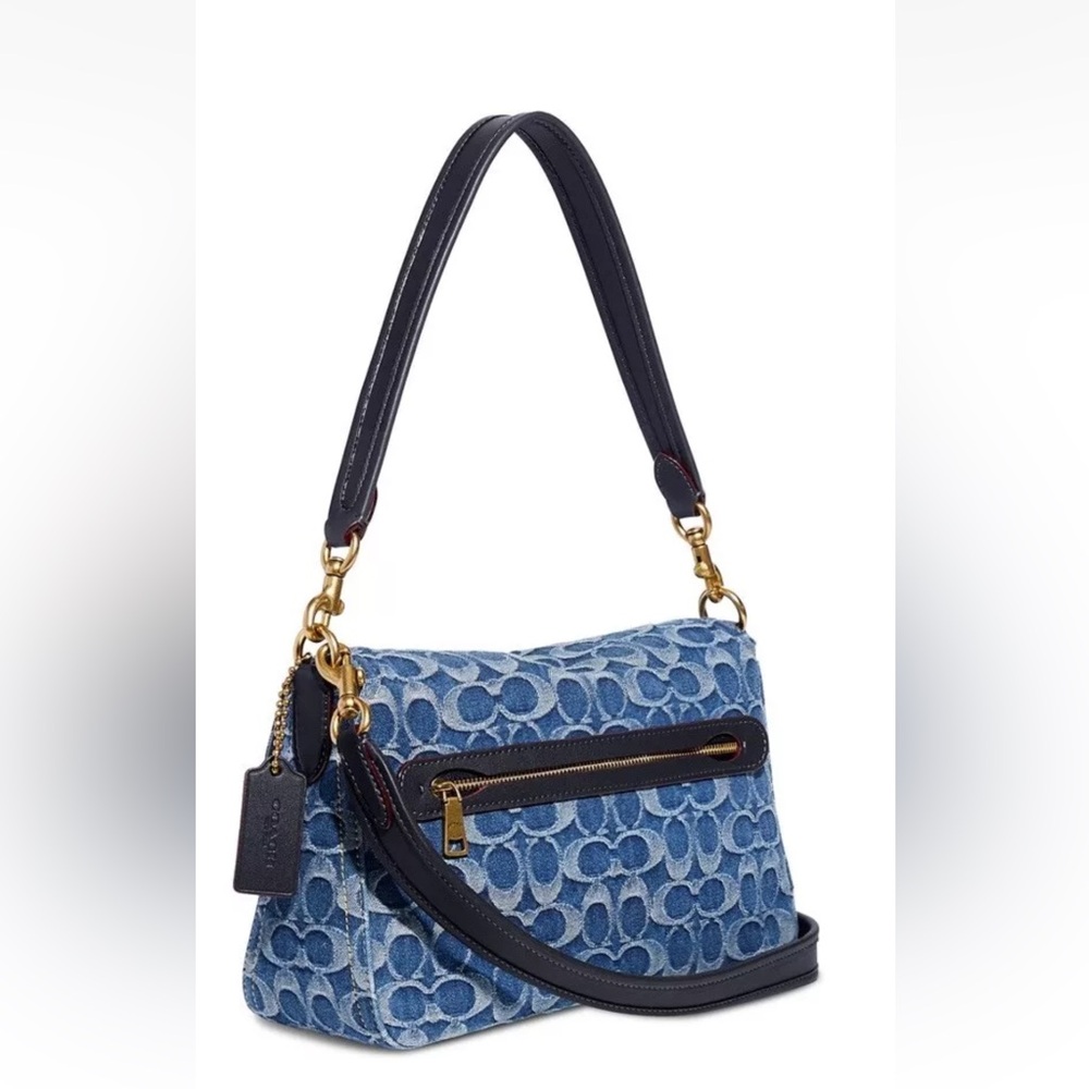 Coach Tabby Washed Denim b4/indigo Soft Shoulder Bag - Picture 5 of 15